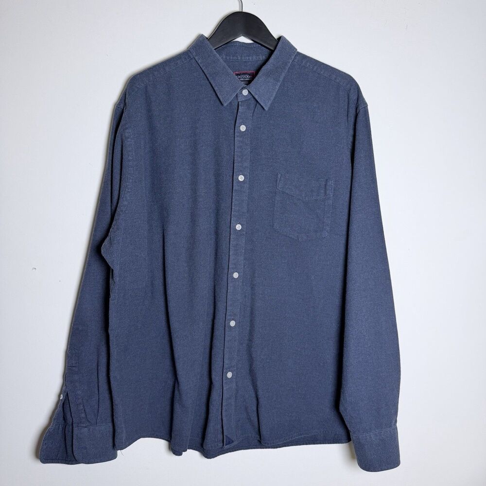 UNTUCKit Men's Casual Button Down Shirt - Navy Blue